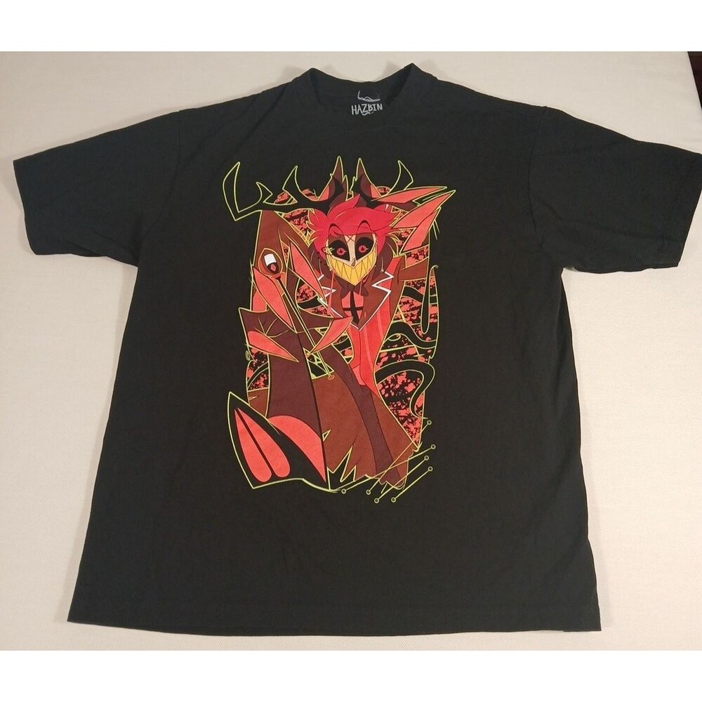 Hazbin Hotel Black Alastor Demon Form Glow-In-The-Dark T-Shirt-SZ XL-EXCELLENT!